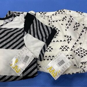 LuLaRoe Black and White Midi Dresses